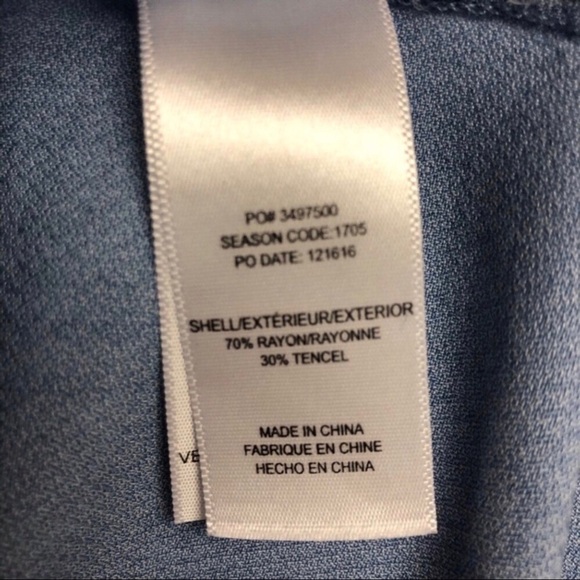 Splendid Cambray Henley Dress Crosshatch Light Blue Size Medium - Picture 8 of 8